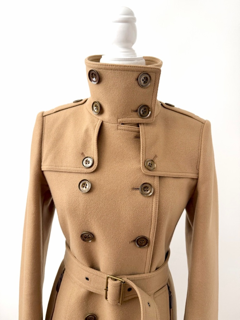 BURBERRY | Camel Wool Daylesmoore Heritage Military Trench Coat Belted US 6 - Picture 6 of 15